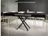 WFL GROUP Cavetta X Couchtisch höhenverstellbar ausziehbar, schwarze Marmoroptik, 120-200x80x27-76cm (800001081785)