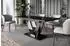 ALTDECOR CLASI Esstisch ausziehbar, Holzwerkstoff, Royal Marble/Black Gloss, 120-160x80x75cm (800000814421)