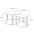 Lookway Lori Mix Glass Couchtisch 2in1, rund, schwarz/gold (⌀70/50cm)