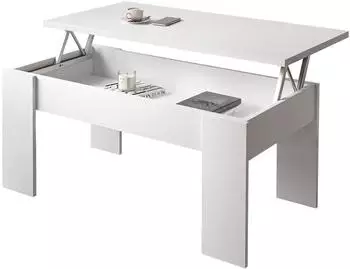 Lookway Aperto Couchtisch ausziehbar, Holzwerkstoff, wei&szlig;, 100x45x50cm (800001221445)