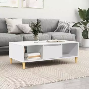vidaXL Couchtisch wei&szlig; 102x55x35cm Holzwerkstoff (876189)