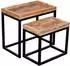 Mr. Deko Lecce 2er-Set Couchtisch Mangoholz, rechteckig (BL61006)