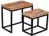 Mr. Deko Lecce 2er-Set Couchtisch Mangoholz, rechteckig (BL61006)