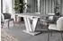 ALTDECOR INEY Esstisch ausziehbar, Holzwerkstoff, betonoptik/weiß, 120–160x90x75cm (800000514769)