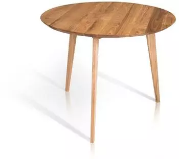 main möbel Madrid Esstisch rund 90cm Wildeiche massiv geölt (TI-0076)