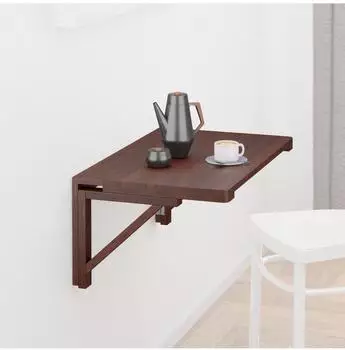 Relaxdays Wandklapptisch 60x40cm, Holz, braun