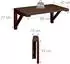 Relaxdays Wandklapptisch 60x40cm, Holz, braun