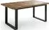 WFL GROUP Valentino Esstisch ausziehbar, Loft-Stil, schwarze Metallbeine, Wotan Eiche, 160–200cm (800001052049)