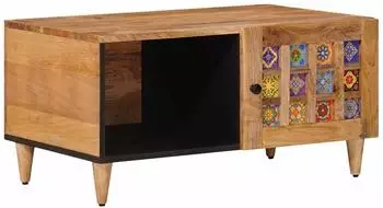 vidaXL Couchtisch 80x50x40cm Massivholz Mango, natur