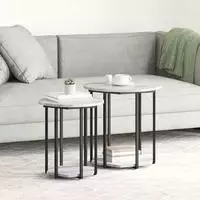 vidaXL Beistelltisch-Set 2 stk. Grau 50 x 50 x 50,5 cm