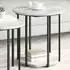 vidaXL Beistelltisch-Set mit Regal, 2er-Set, grau Sonoma, Holzwerkstoff und Metall (869717)