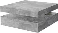 FORTE Couchtisch mit Funktion, drehbare Tischplatte, Breite ca. 78x78 cm