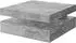 LES TENDANCES Coffee Couchtisch quadratisch drehbar, Spanplatte, hellgrauer Betondekor, 78x78x35,4cm