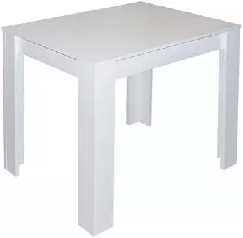 M&auml;usbacher Bull Esstisch ausziehbar, wei&szlig; matt, rechteckig (80x75x60cm)