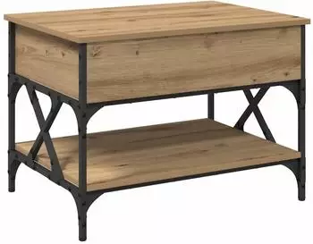 vidaXL Couchtisch 100x50x50cm, Holzwerkstoff & Metall
