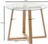 Finebuy Couchtisch FB31294 rund, Eiche Massivholz/Glas, 58x58x47cm (FB31294)