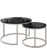 Lookway Couchtisch Ciri 2-in-1, rund, Holzwerkstoff, kaschmir/schwarz hochglanz (800001175987)