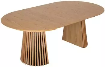 Mr. Deko Oria ausziehbarer Esstisch oval, Eiche Natur, 120&ndash;210x120cm (BL65211)