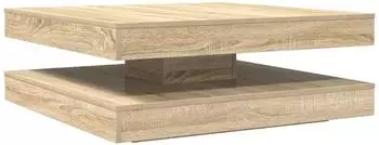 vidaXL Couchtisch 360&deg; drehbar Sonoma-Eiche 90x90x34,5cm (3321353)