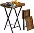 Relaxdays Klapptisch Industrial, Metall & Holzwerkstoff, 48x70x36cm