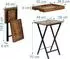 Relaxdays Klapptisch Industrial, Metall & Holzwerkstoff, 48x70x36cm