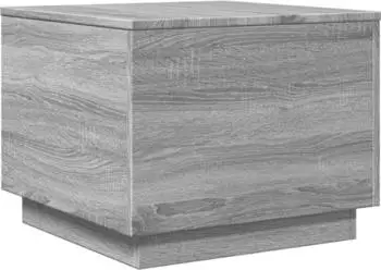 vidaXL Couchtisch mit LED-Leuchten grau Sonoma 50x50x40cm (839873)