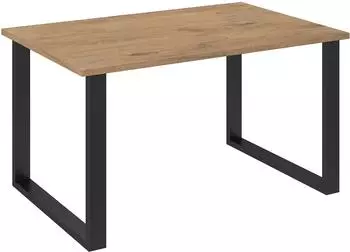 Mirjan24 Esstisch 138x90cm, Metallbeine, Eiche Lancelot/Schwarz