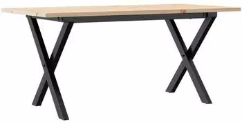 vidaXL Couchtisch X-Gestell, Kiefernholz massiv, 90x40x45cm (3282686)