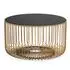 Wohnling Couchtisch Glas/Metall, rund 60cm, gold (WL7.507)