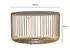 Wohnling Couchtisch Glas/Metall, rund 60cm, gold (WL7.507)