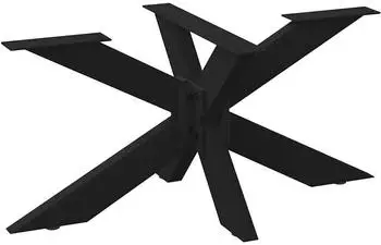 vidaXL Couchtischbein Spinnenform schwarz 98x58x(42-43)cm Stahl