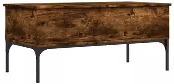 vidaXL Couchtisch R&auml;uchereiche 100x50x45cm Holzwerkstoff und Metall (845413)