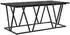 vidaXL Couchtisch Eichen-Optik, schwarz, 100x50x40cm, Holz und Metall