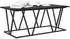 vidaXL Couchtisch Eichen-Optik, schwarz, 100x50x40cm, Holz und Metall