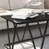 vidaXL Couchtisch Eichen-Optik, schwarz, 100x50x40cm, Holz und Metall