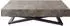 WFL GROUP Cavetta U Couchtisch höhenverstellbar ausziehbar, dunkelgrauer Beton-Optik, 120-200x80x27-76cm (800001052059)
