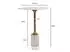 Wohnling Beistelltisch Marmor weiß, rund 37cm, Aluminium gold (WL7.477)