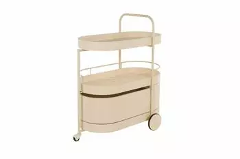 Zuiver Wim Servierwagen Stahl und Eschenholz, beige (53x85x98cm)