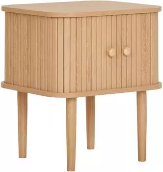 ebuy24 Nikko Beistelltisch mit Jalousiet&uuml;ren, eichefarben, MDF, 45x50,5x40cm