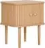 ebuy24 Nikko Beistelltisch mit Jalousietüren, eichefarben, MDF, 45x50,5x40cm