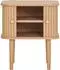 ebuy24 Nikko Beistelltisch mit Jalousietüren, eichefarben, MDF, 45x50,5x40cm
