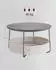 Vasagle Couchtisch rund mit Stoffkorb, Metallgestell