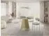 WFL GROUP Naro Esstisch rund ausziehbar, beige Kaschmir, goldene Metallbeine, 100–180cm (800001307180)