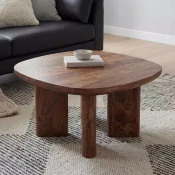 Finebuy Couchtisch Mango-Massivholz, quadratisch, 60cm (FB116613)