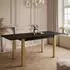 Lookway Arton Gold ausziehbarer Esstisch 140-195cm, schwarz (800000920845)