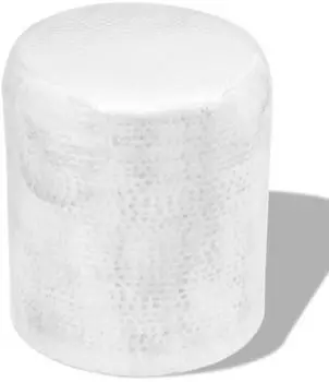 vidaXL Hocker/Beistelltisch aus geh&auml;mmertem Aluminium, silbern (242326)