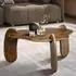 Finebuy Couchtisch Mango Massivholz, organische Form, Ø78cm (FB102707)