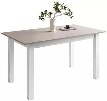 Lookway Arton ausziehbarer Esstisch 140-195cm, Kaschmir/wei&szlig; (800000920878)