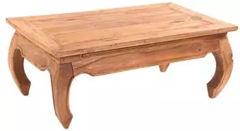 Xtradefactory Opiumtisch "East" 100x60x41cm, Mahagoni Recyclingholz, honigfarben gewachst
