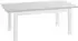 WFL GROUP Lindberg Esstisch ausziehbar, rechteckig, Kaschmir, weiße Holzbeine, 120–160cm (800001517610)